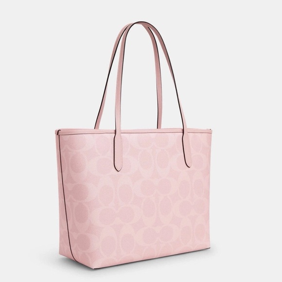 NWT!COACH CITY TOTE IN SIGNATURE CANVAS(COACH CAL49)fast shipping - Picture 9 of 12